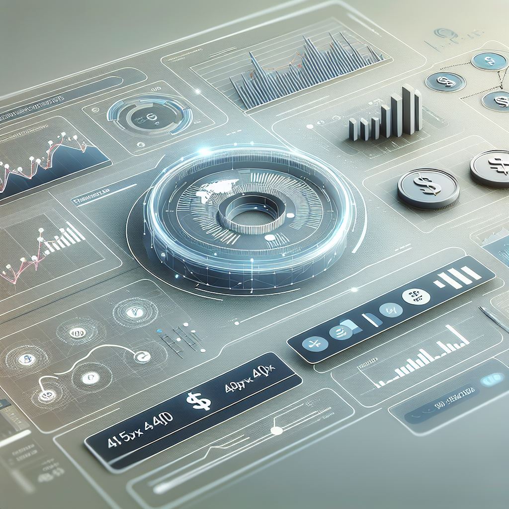A modern financial software interface, designed in a 450x450px square with a 40px border radius. The A modern financial software interface, designed in a 450x450px square with a 40px border radius. The